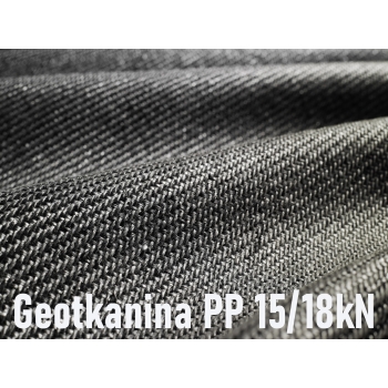 Geotkanina HOMOLOGOWANA PP Polipropylenowa DROGOWA 15/18kN 525 cm.